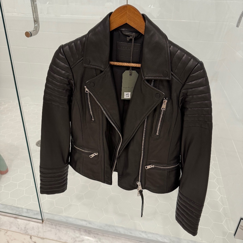All Saint’s 100% lamb leather jacket